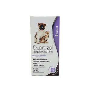 Duprazol Oral 30ml Duprat Vermífugo Suspensão Cães e Gatos
