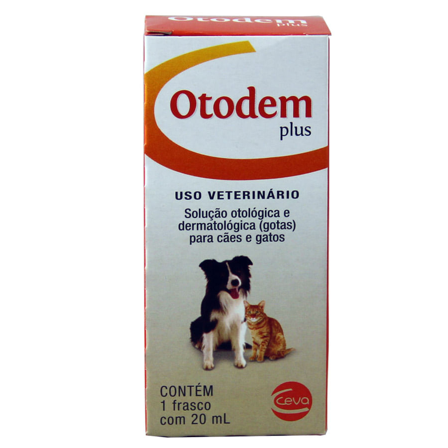Otodem Plus 20ml Ceva Tratamento Otites Cães e Gatos | Farmácia de