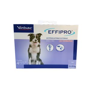 Combo Effipro Cães 10 a 20kg Virbac Anti-pulgas e Carrapatos Leve 4 pague 3