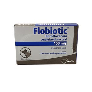 Flobiotic 150mg 10 comprimidos Syntec Antibiotico Cães