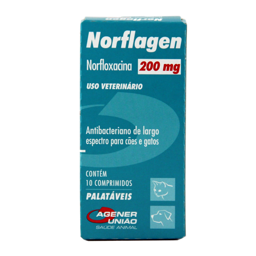 Norflagen 0mg 10 Comp Agener Uniao Antibiotico Caes E Gatos Farmacia De Bicho