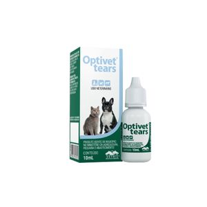 Optivet Tears Colírio 10ml Vetnil Lubrificante Ocular Cães Gatos