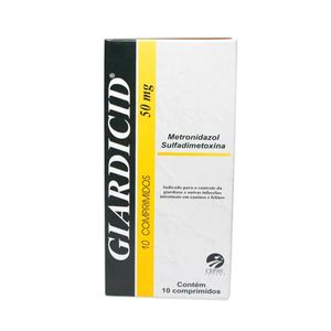Giardicid 50mg 10 comprimidos Cepav Giardíase Cães e Gatos