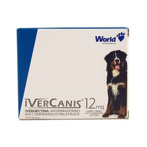 Ivercanis 12mg 4 comprimidos World Ivermectina Cães