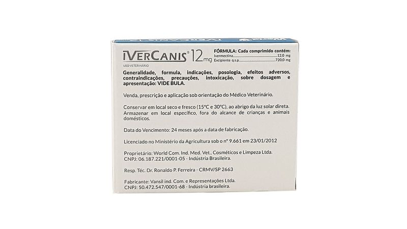 Ivermectina 12mg veterinario