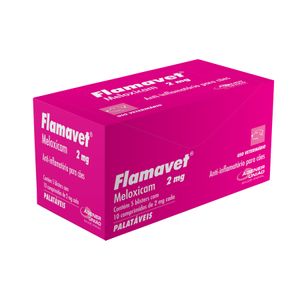 Flamavet 2mg 50 comp Agener Antinflamatório Cães