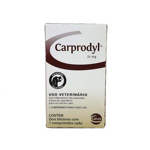 Carprodyl 25mg 14 comp Ceva Anti-Inflamatório Cães