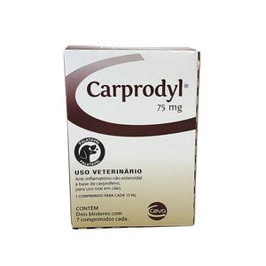 Carprodyl 75mg 14 comp Ceva Anti-inflamatório Cães
