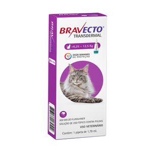 Bravecto Transdermal Gatos 6,25 a 12,5kg 1,79ml MSD Antipulgas
