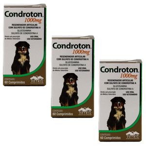 Condroton 1000mg 60 comprimidos KIT 3 unid Vetnil