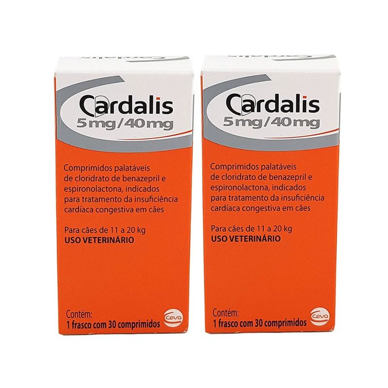 Cardalis 5mg/40mg cães 11 a 20kg Kit 2 unidades Ceva Farmácia de