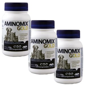 Aminomix Gold 120 comprimidos Vetnil KIT 3 unidades