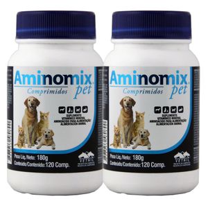 Aminomix Pet 120 comprimidos Vetnil KIT 2 unidades Suplemento