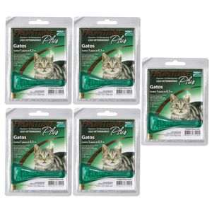Frontline Plus Gatos Anti-pulgas e Carrapatos Kit 5 unidades Boehringer