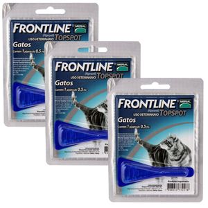 Frontline Top Spot Antipulgas e Carrapatos Gatos Kit 3 unidades Boehringer