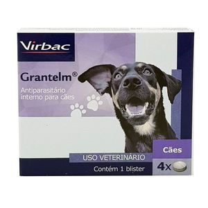 Vermífugo Grantelm Cães 10kg Virbac 4 comprimidos
