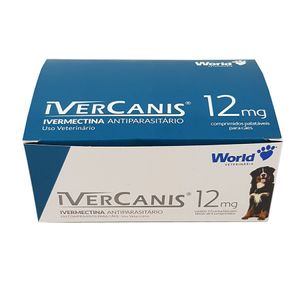 Ivercanis 12mg World Cães Dispay 12cx de 4 comprimidos