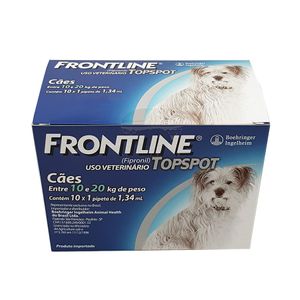 Frontline Top Spot Antipulgas Cães 10 a 20kg cx 10 pipetas Boehringer