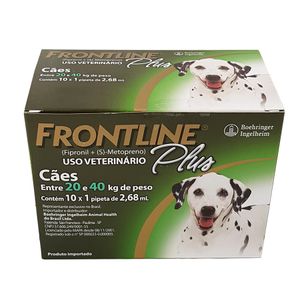 Frontline Plus Antipulgas Cães 20 a 40kg cx 10 pipetas Boehringer