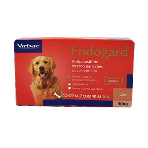Endogard Cães 30kg 2 comprimidos Virbac Vermífugo