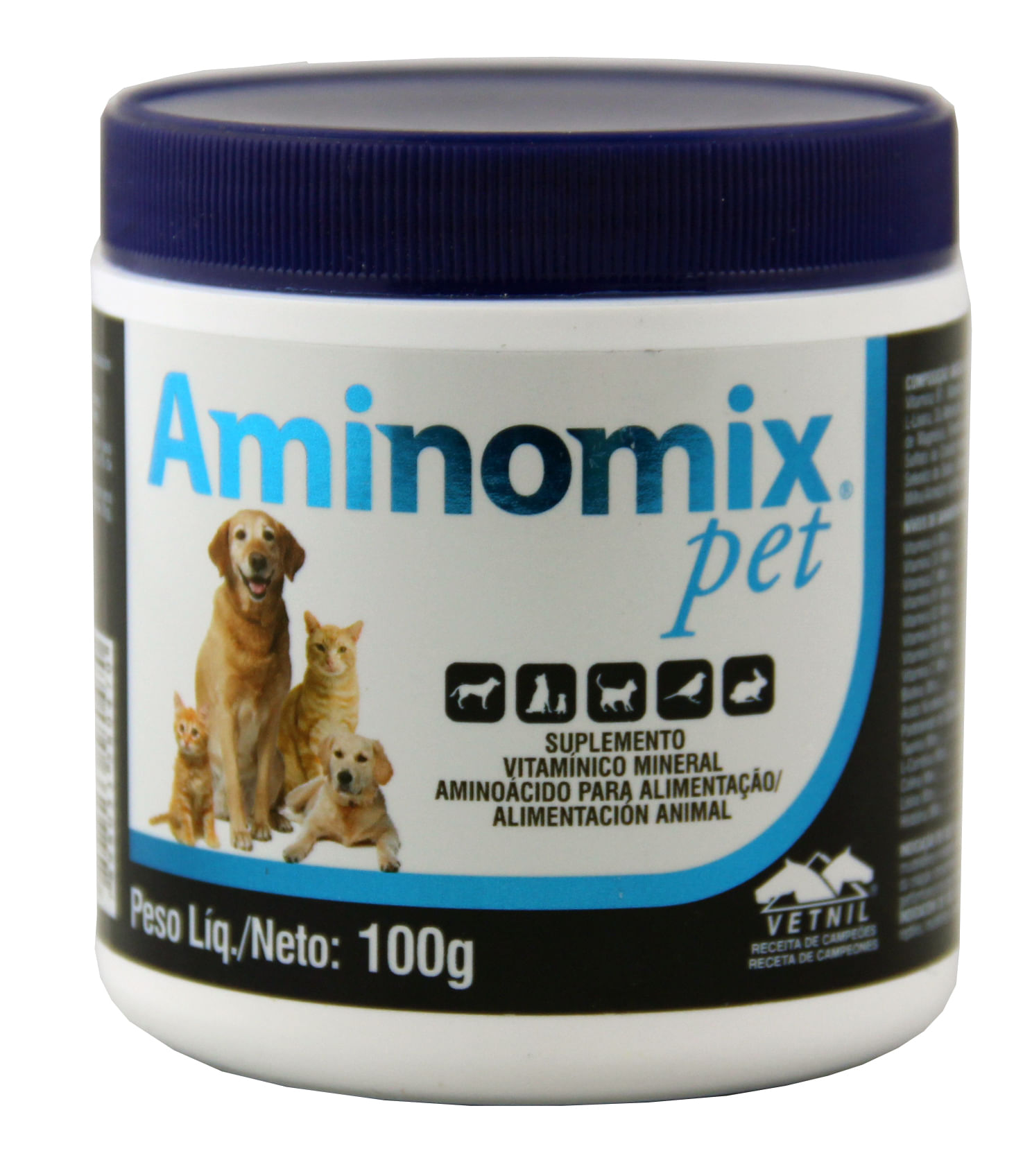 Aminomix Pet 100g Vetnil Suplemento Vitamínico - Val Out/20