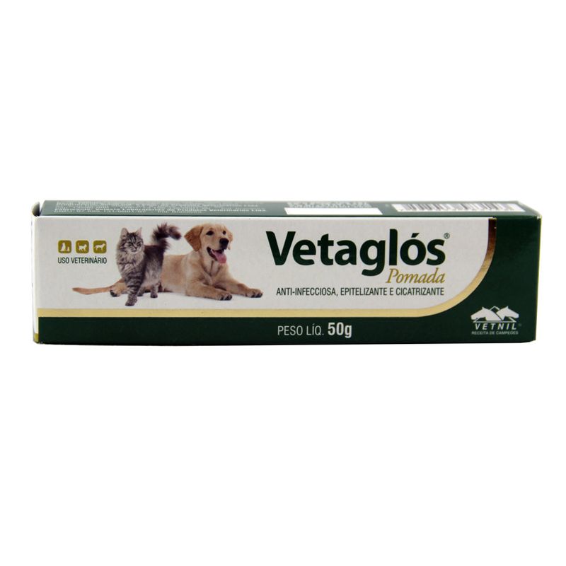 Vetaglós 50g Vetnil Pomada Cicatrizante Cães e Gatos | Farmácia de