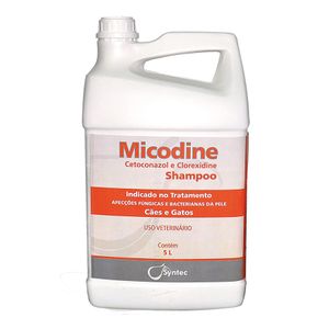 Shampoo Micodine 5L Syntec Cães Gatos e Equinos Fungos e Bactérias