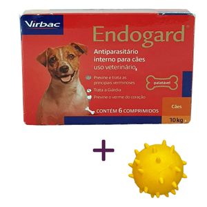 Vermifugo Endogard Cães 10kg 6 comprimidos Virbac + Brinde