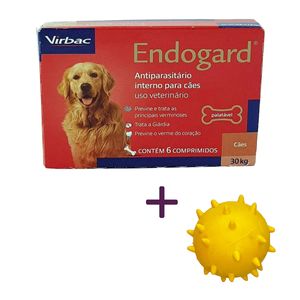 Vermífugo Endogard Cães 30kg 6 comprimidos Virbac  + brinde